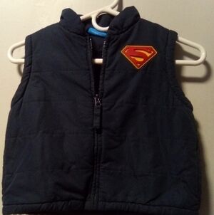 SUPERMAN boys blue sleeveless vest. Size 5